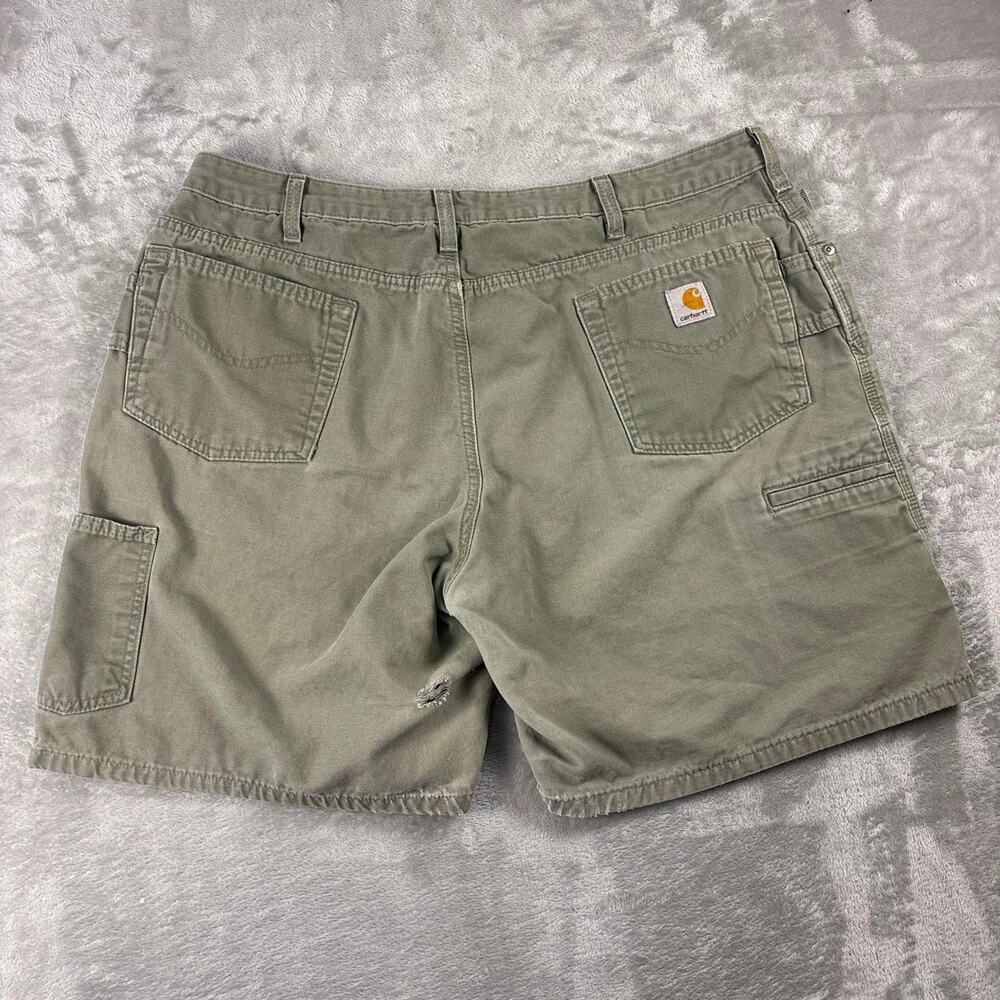 Carhartt WB190 GKH Women’s Canvas Carpenter Work Shorts Size 20 Olive Green